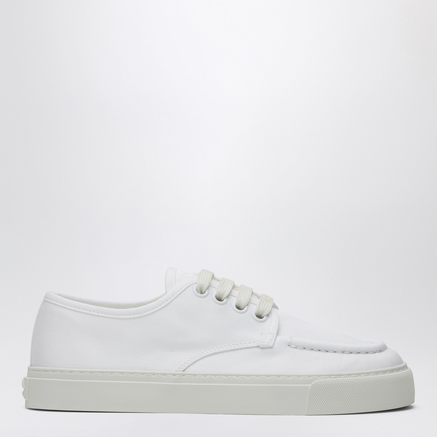 Prada White Sneakers In Cotton Canvas Men PRADA