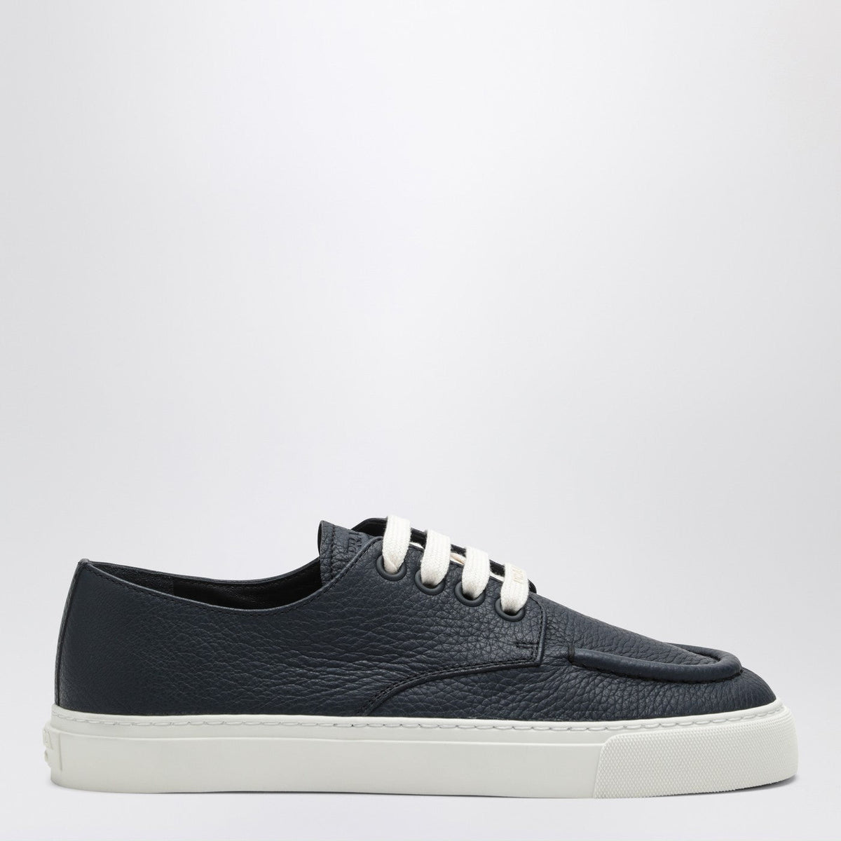 Prada Blue Baltic Hammered Leather Sneakers Men PRADA