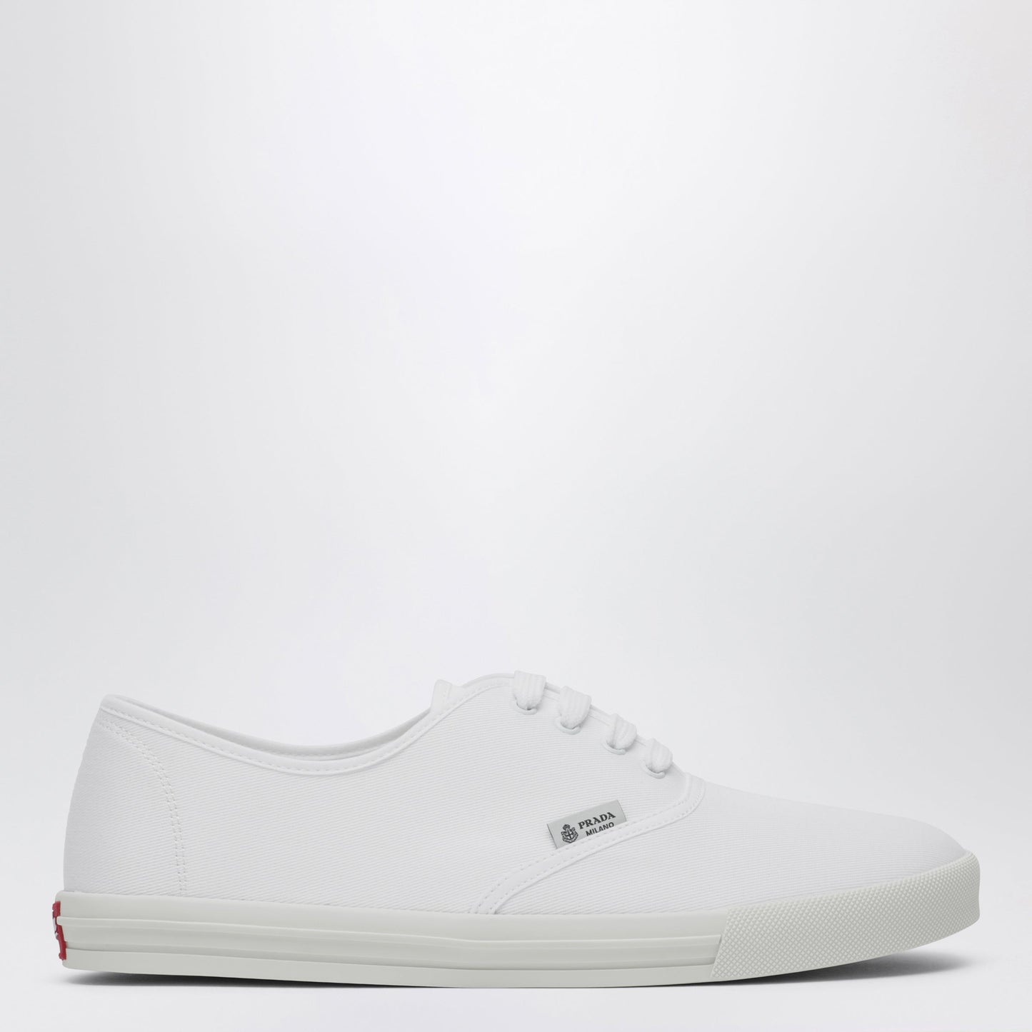 Prada White Drill Fabric Sneakers Men PRADA