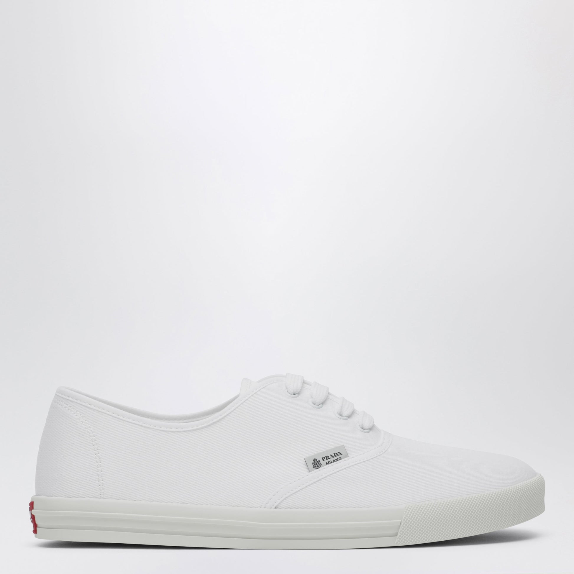 Prada White Drill Fabric Sneakers Men PRADA
