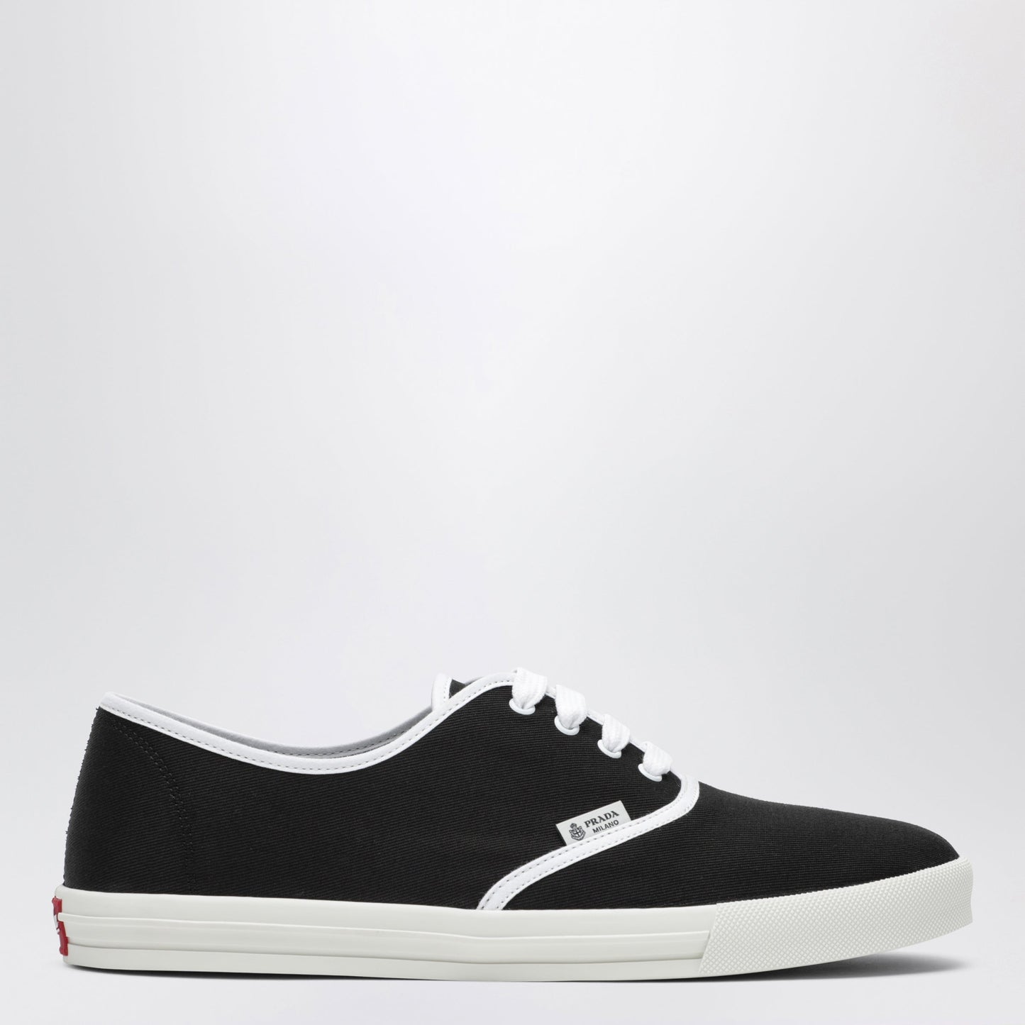 Prada Black Drill Fabric Sneakers Men PRADA
