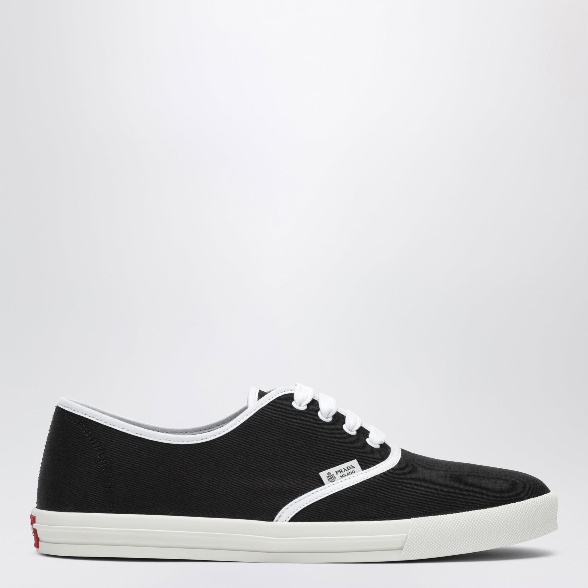 Prada Black Drill Fabric Sneakers Men PRADA