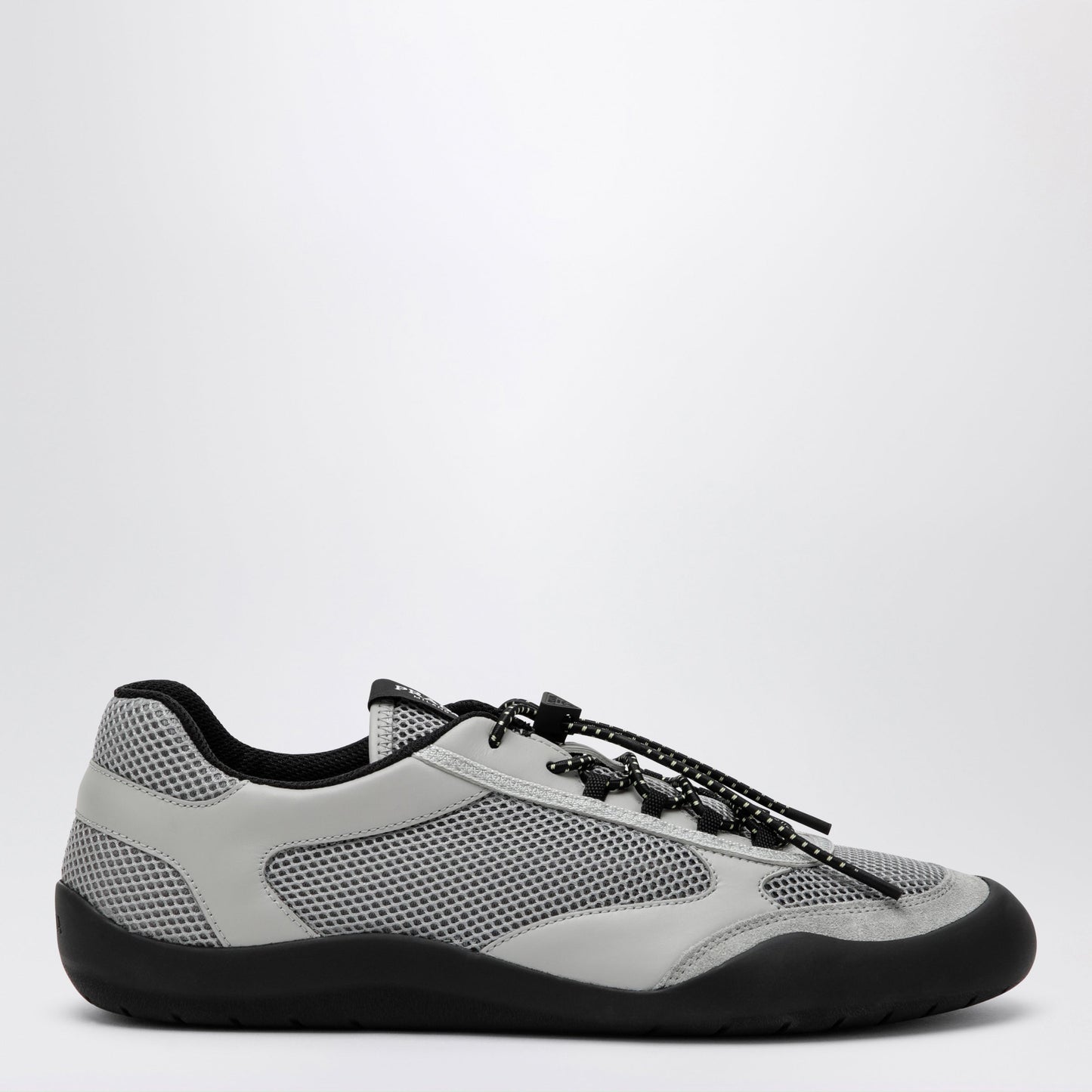Prada Grey Speedrock Sneakers In Leather And Mesh Fabric Men PRADA