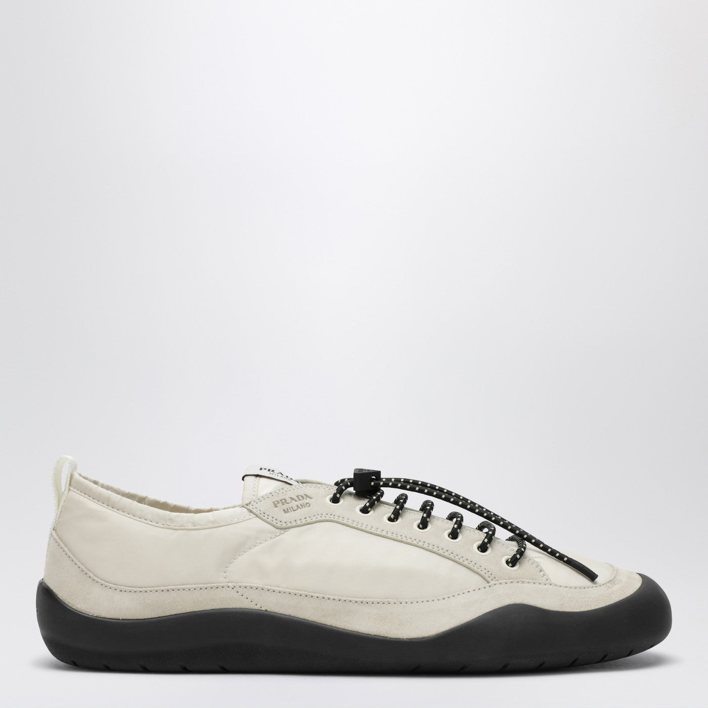 Prada Speedrock Sneakers In Ivory Re-Nylon And Suede Men PRADA