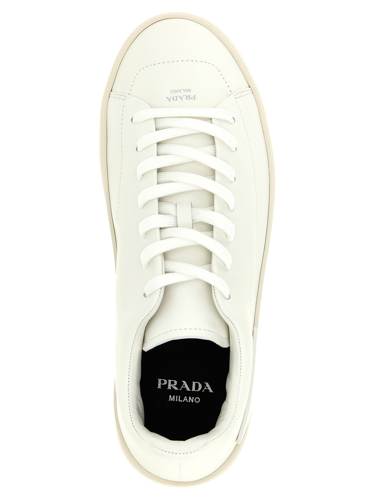 Prada Men White 'Court' Sneakers PRADA