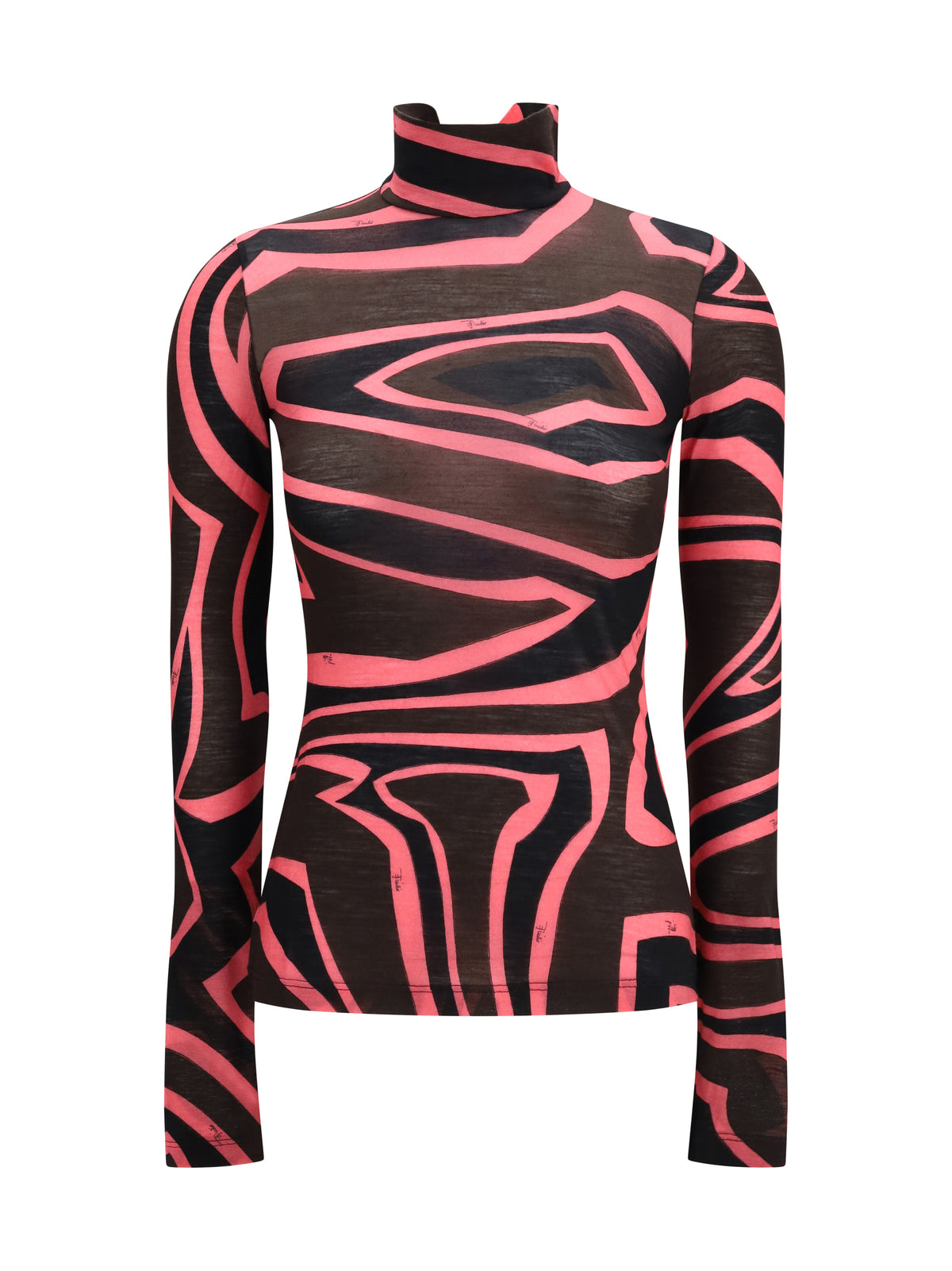 Pucci Women Fiammato Wool Jersey Top PUCCI