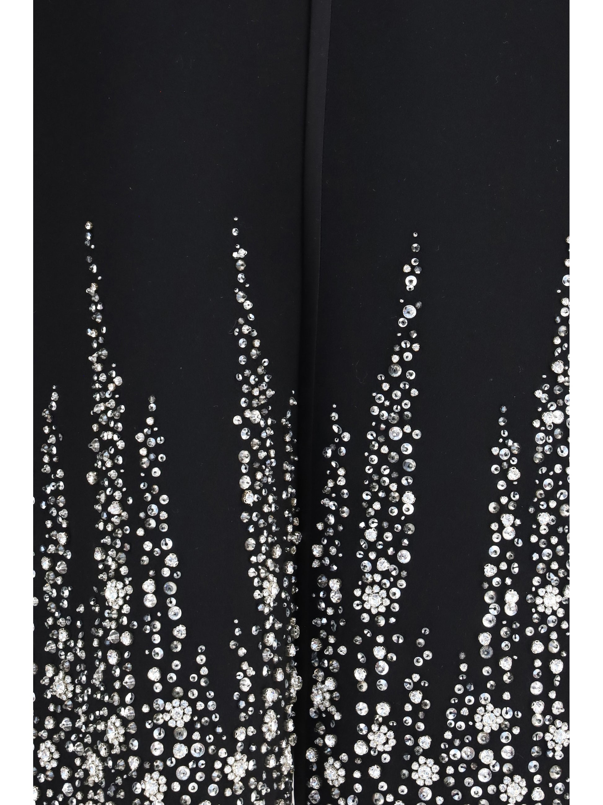 Valentino Women Compact Drap Cape With Degradé Rhinestone Embroidery VALENTINO