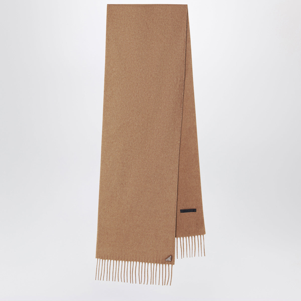 Prada Camel Silk And Cashmere Scarf Men PRADA
