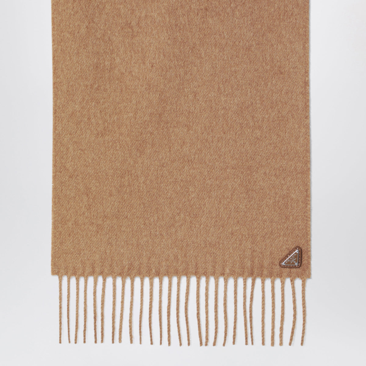 Prada Camel Silk And Cashmere Scarf Men PRADA