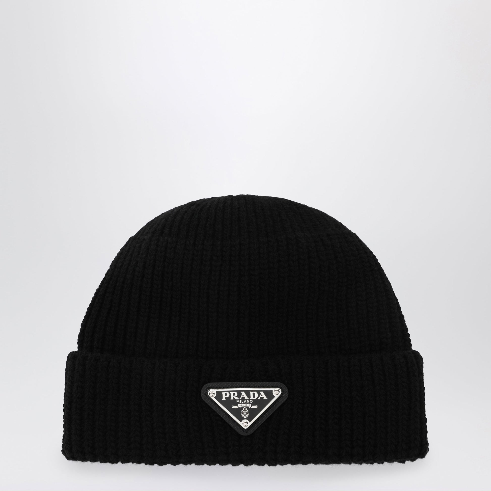 Prada Wool Hat With Triangle Logo Men PRADA