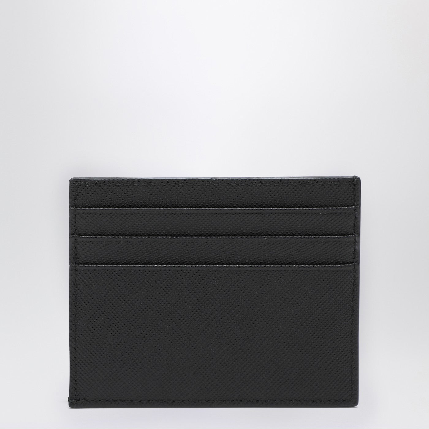 Prada Black Saffiano Leather Credit Card Holder Men PRADA