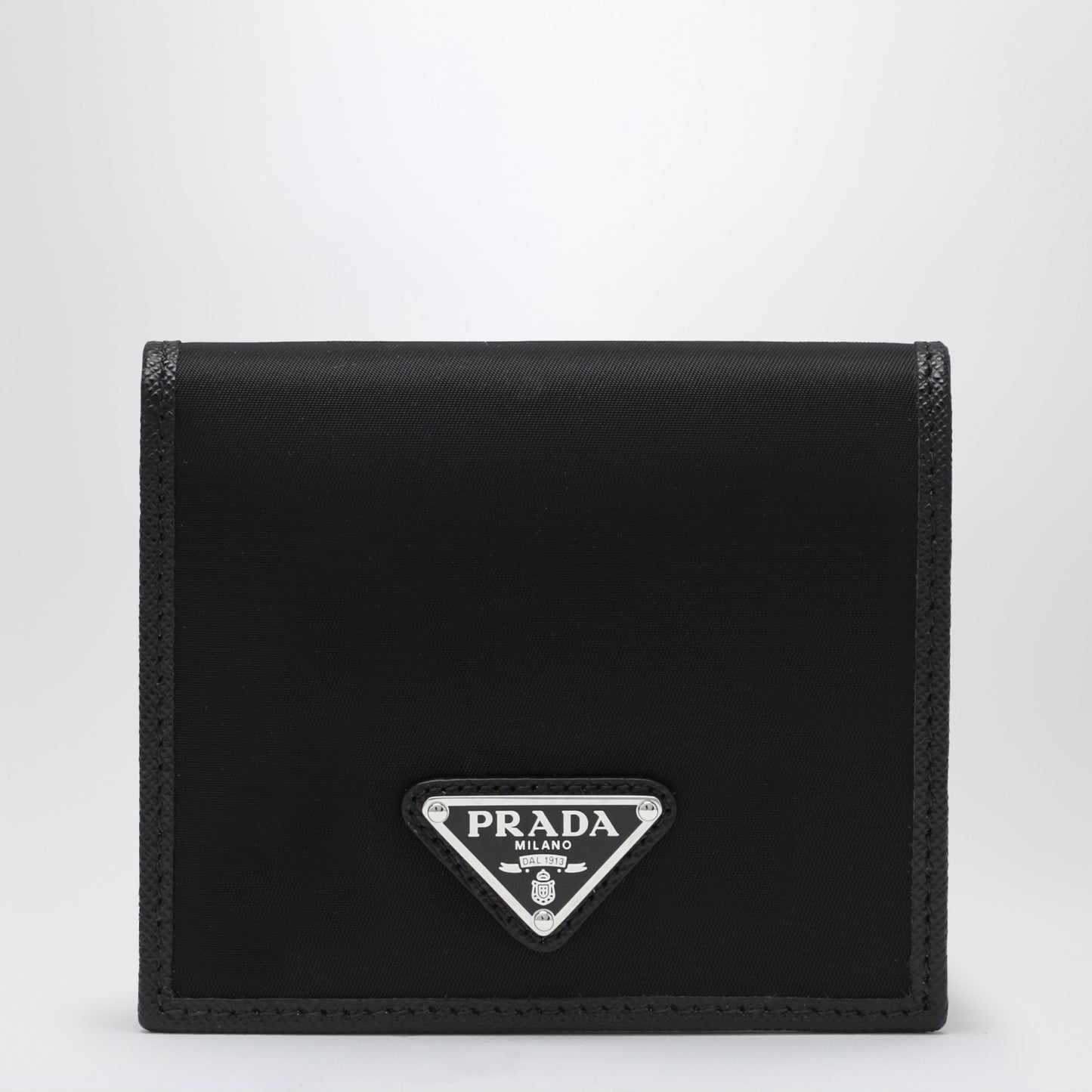 Prada Black Re-Nylon And Saffiano Wallet Men PRADA