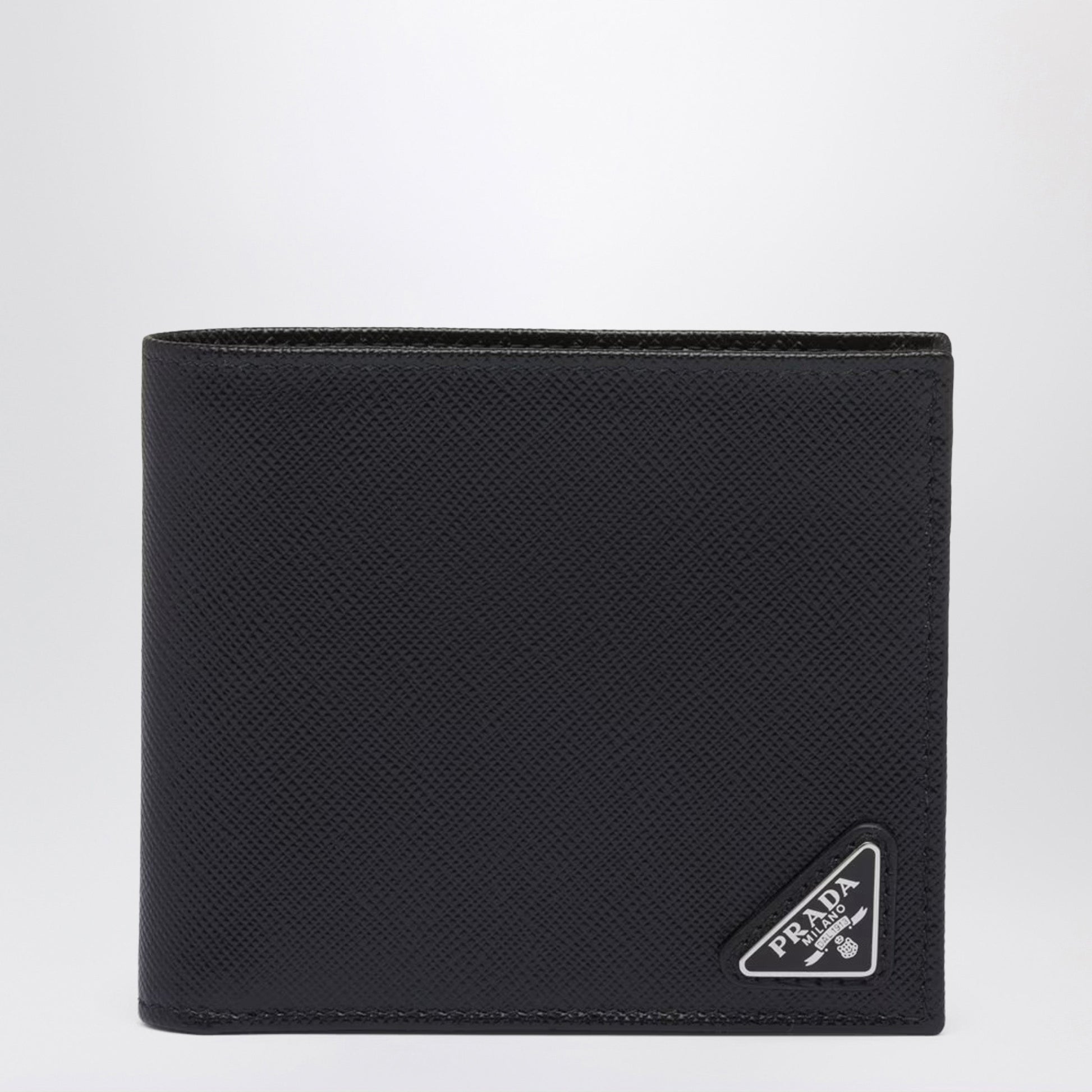 Prada Black Leather Wallet Men PRADA