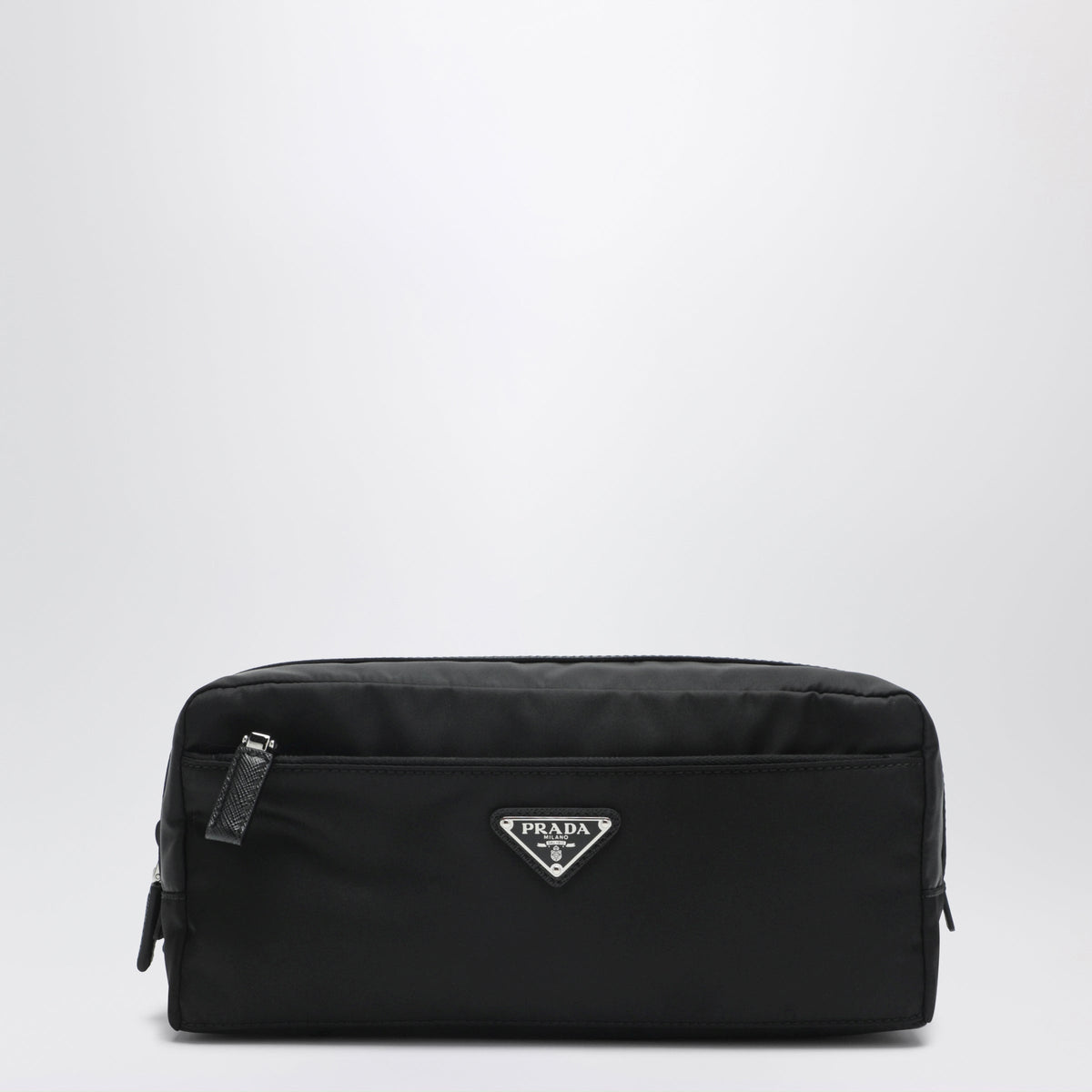 Prada Black Re-Nylon And Saffiano Leather Travel Pouch Men PRADA