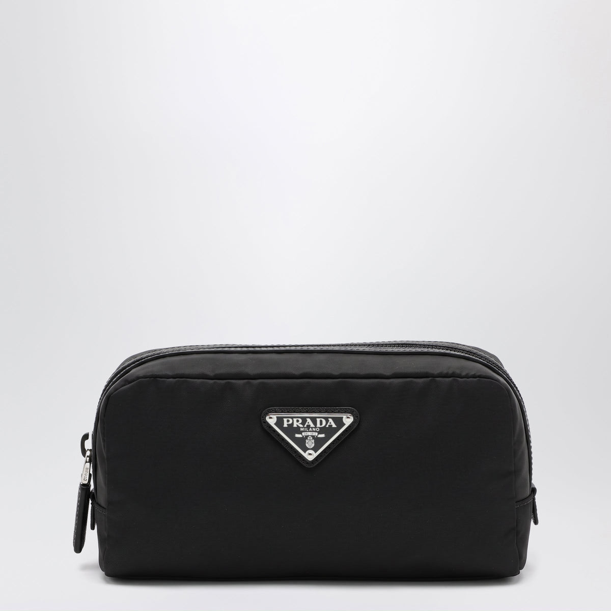 Prada Black Re-Nylon And Saffiano Leather Toiletry Bag Men PRADA