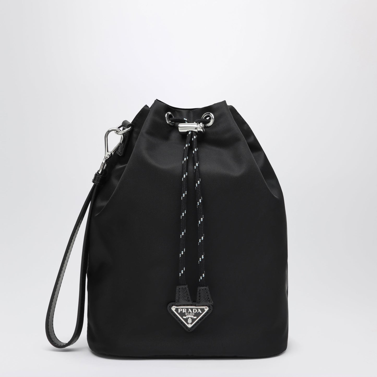 Prada Speedrock Pouch In Black Re-Nylon And Leather Men PRADA