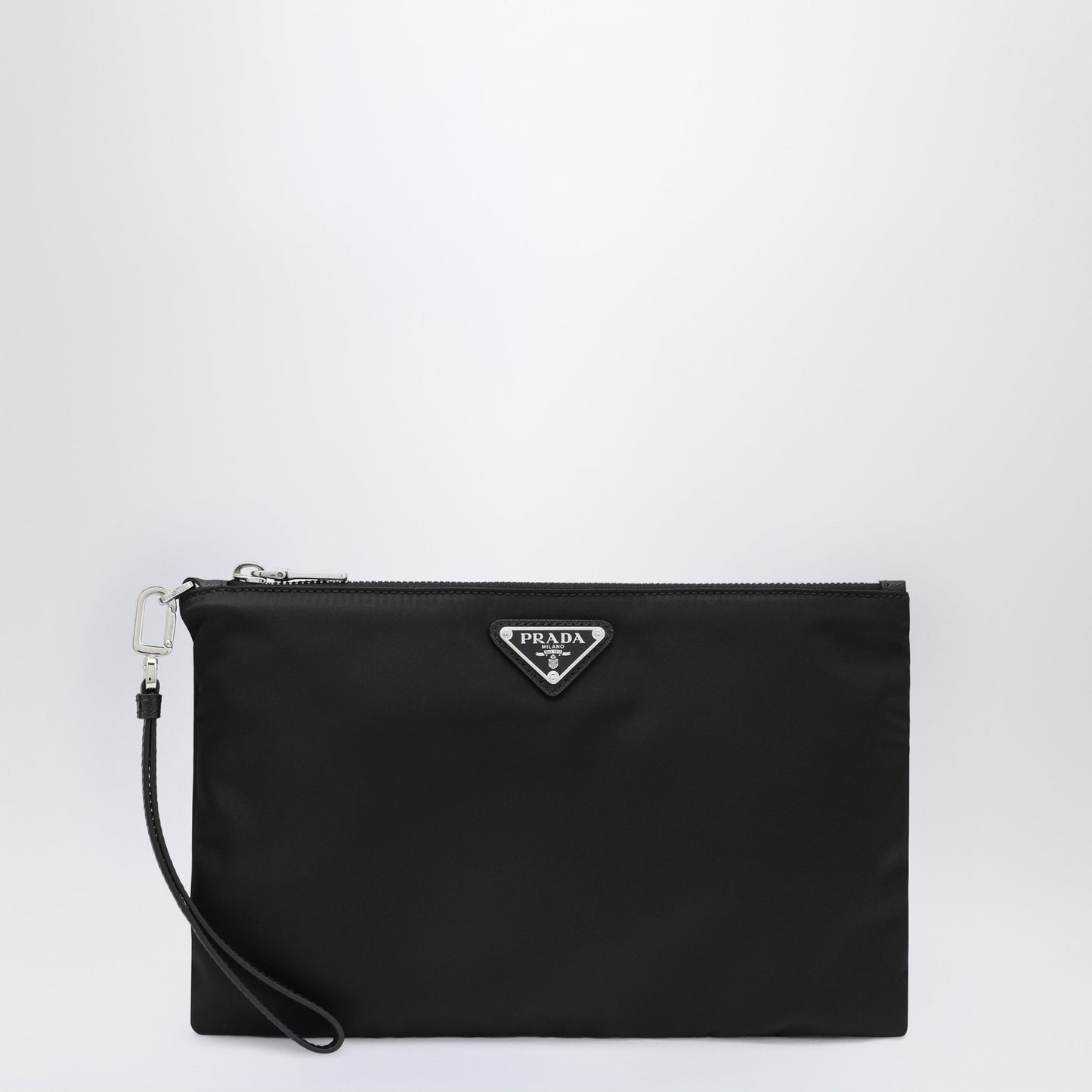 Prada Black Re-Nylon And Saffiano Pouch Men PRADA