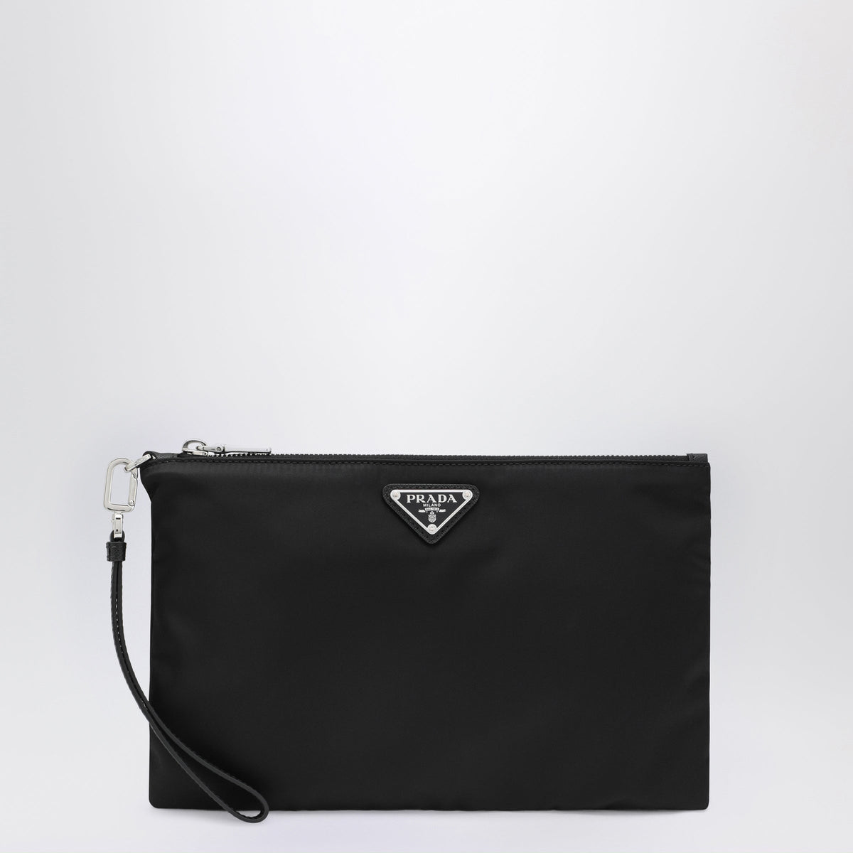 Prada Black Re-Nylon And Saffiano Leather Pouch Men PRADA