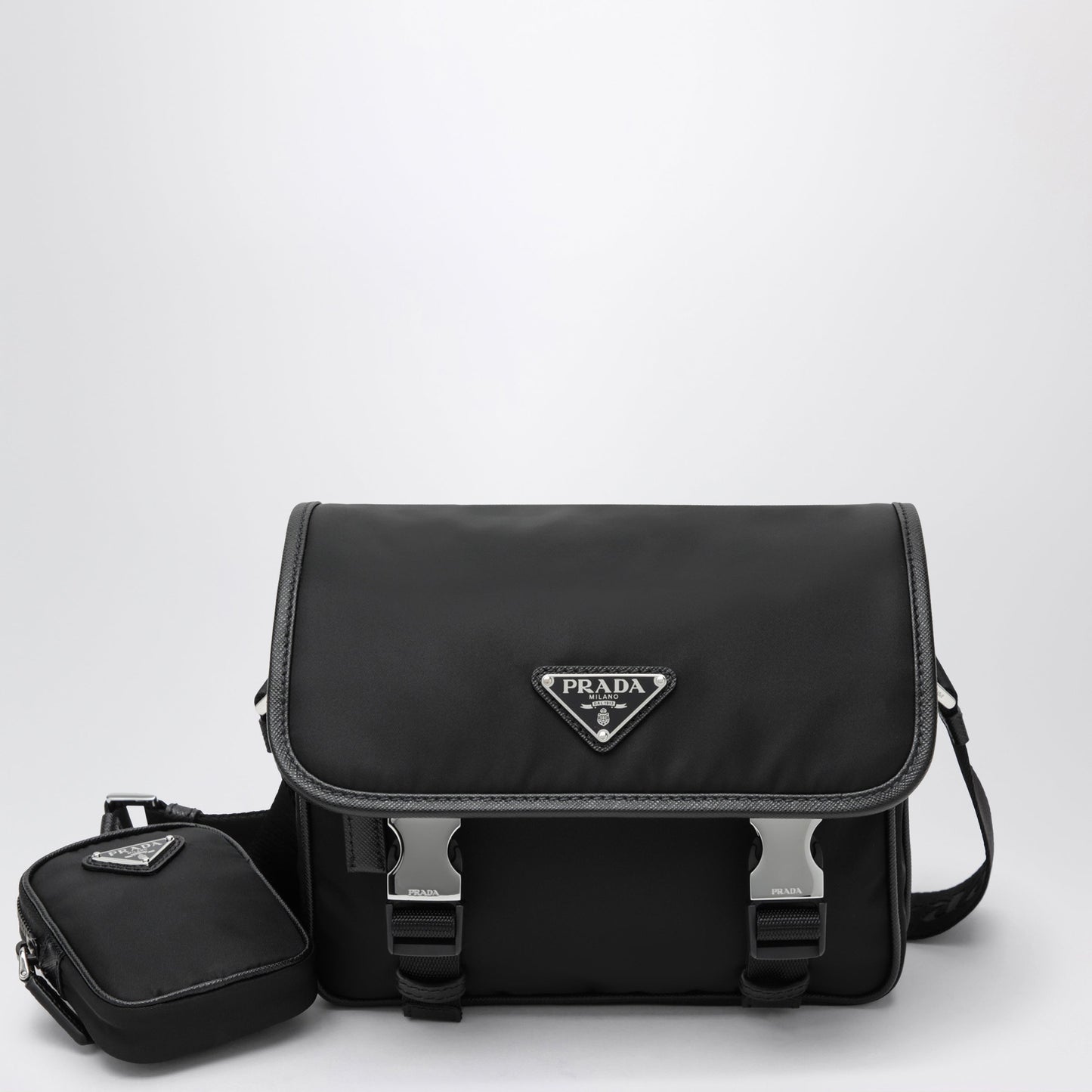 Prada Black Re-Nylon Shoulder Bag Men PRADA