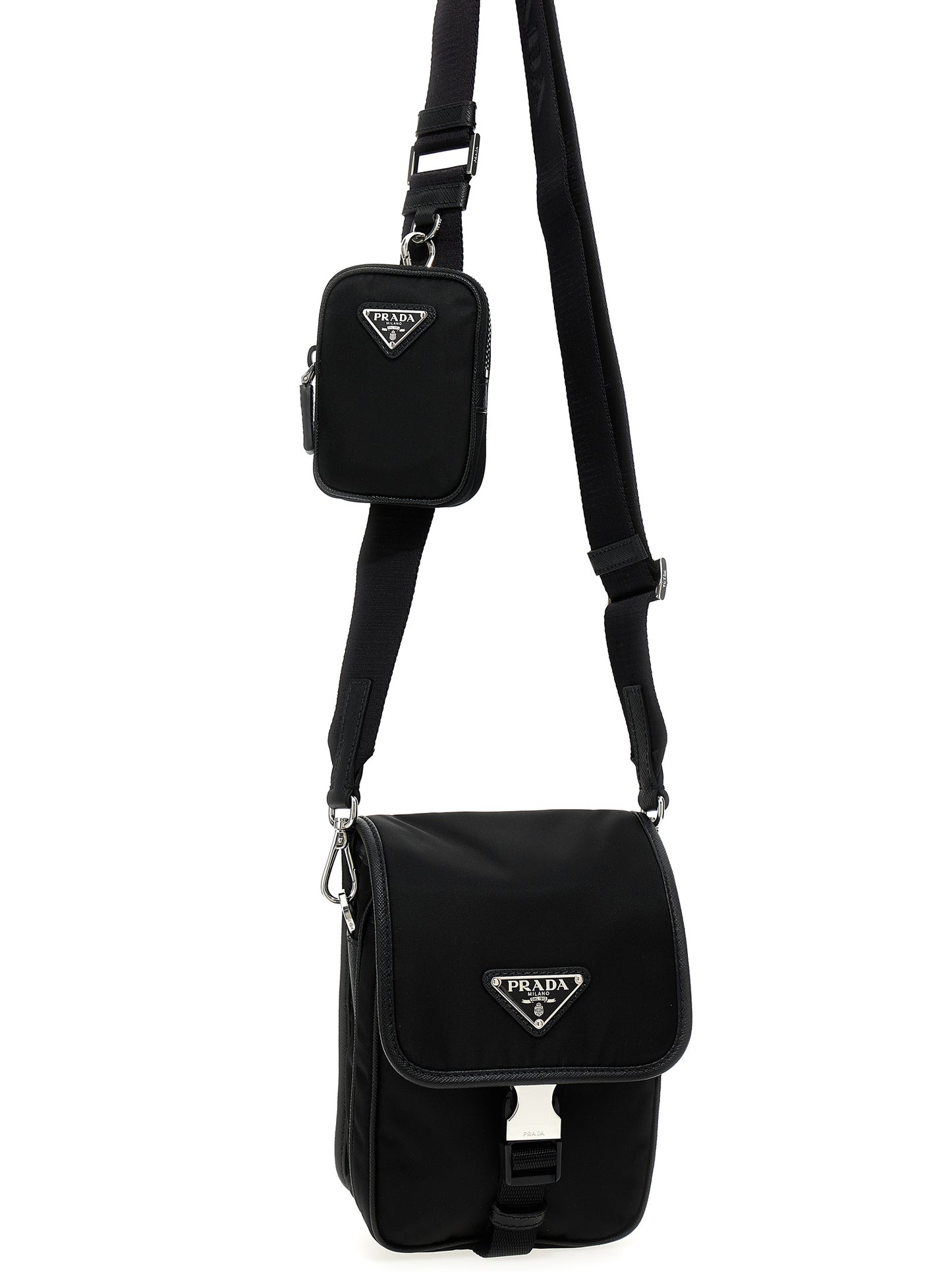 Prada Unisex Re-Nylon Logo Crossbody Bag PRADA