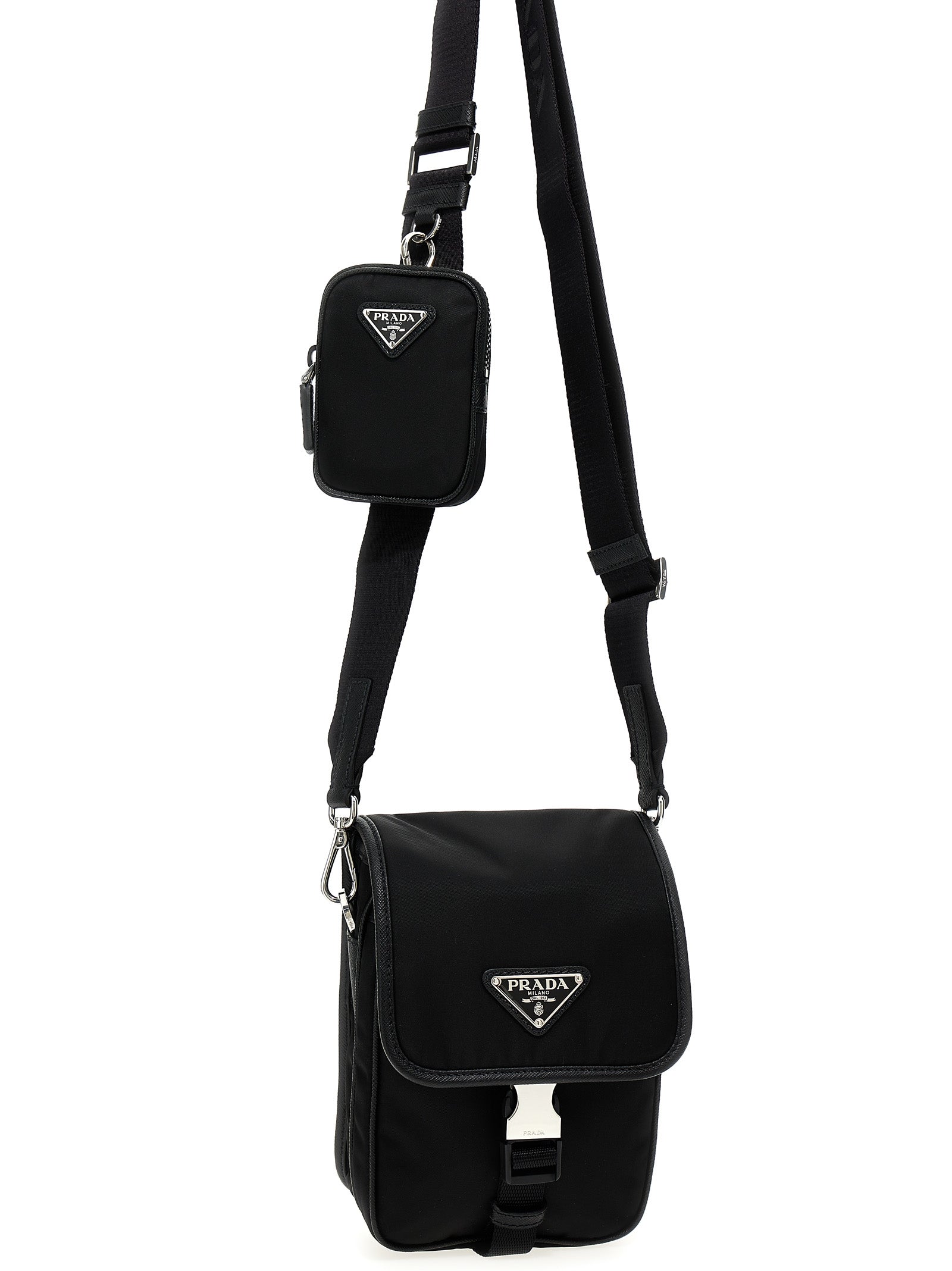 Prada Unisex Re-Nylon Logo Crossbody Bag PRADA