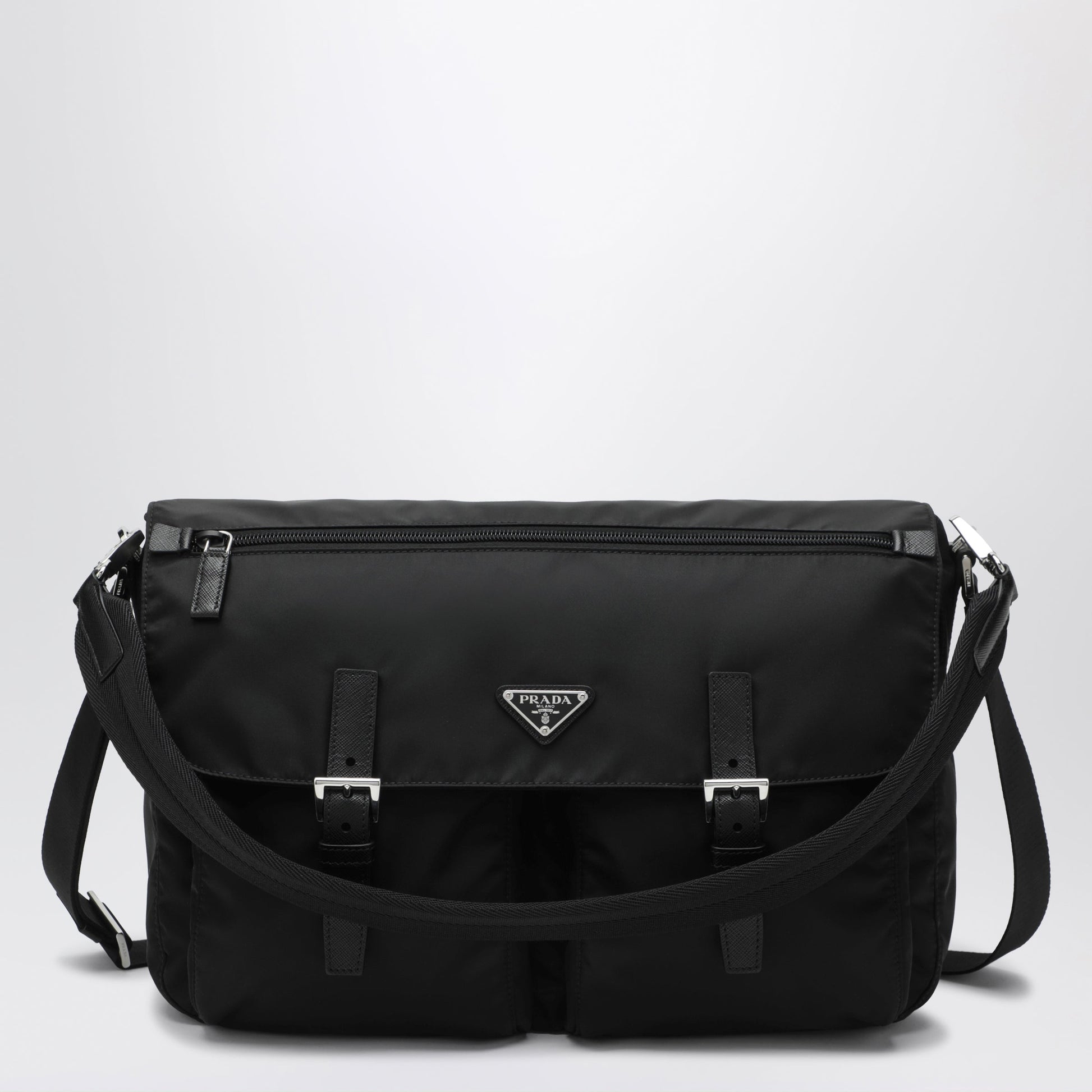 Prada Re-Nylon Crossbody Bag In Black Men PRADA