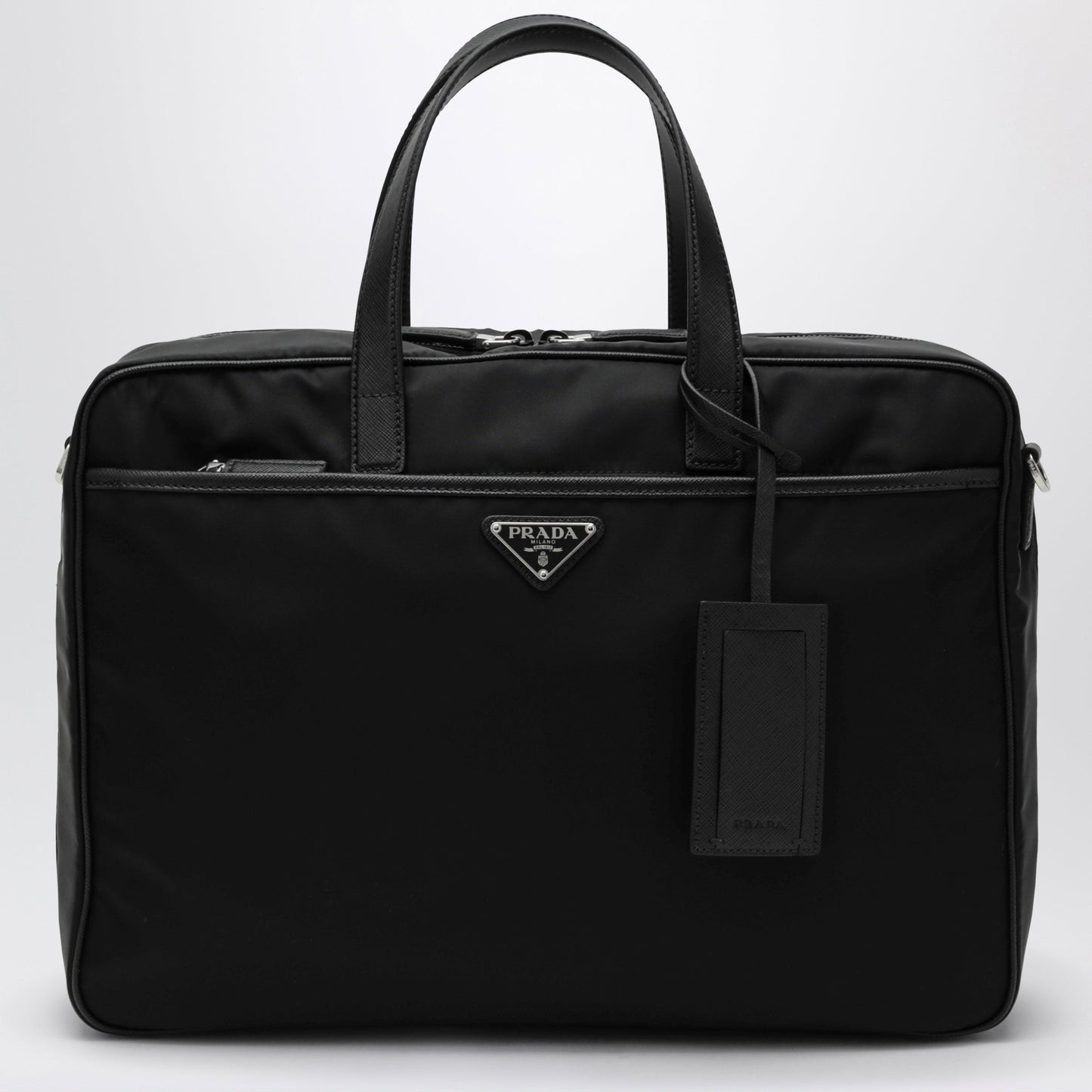 Prada Black Re-Nylon And Saffiano Work Bag Men PRADA