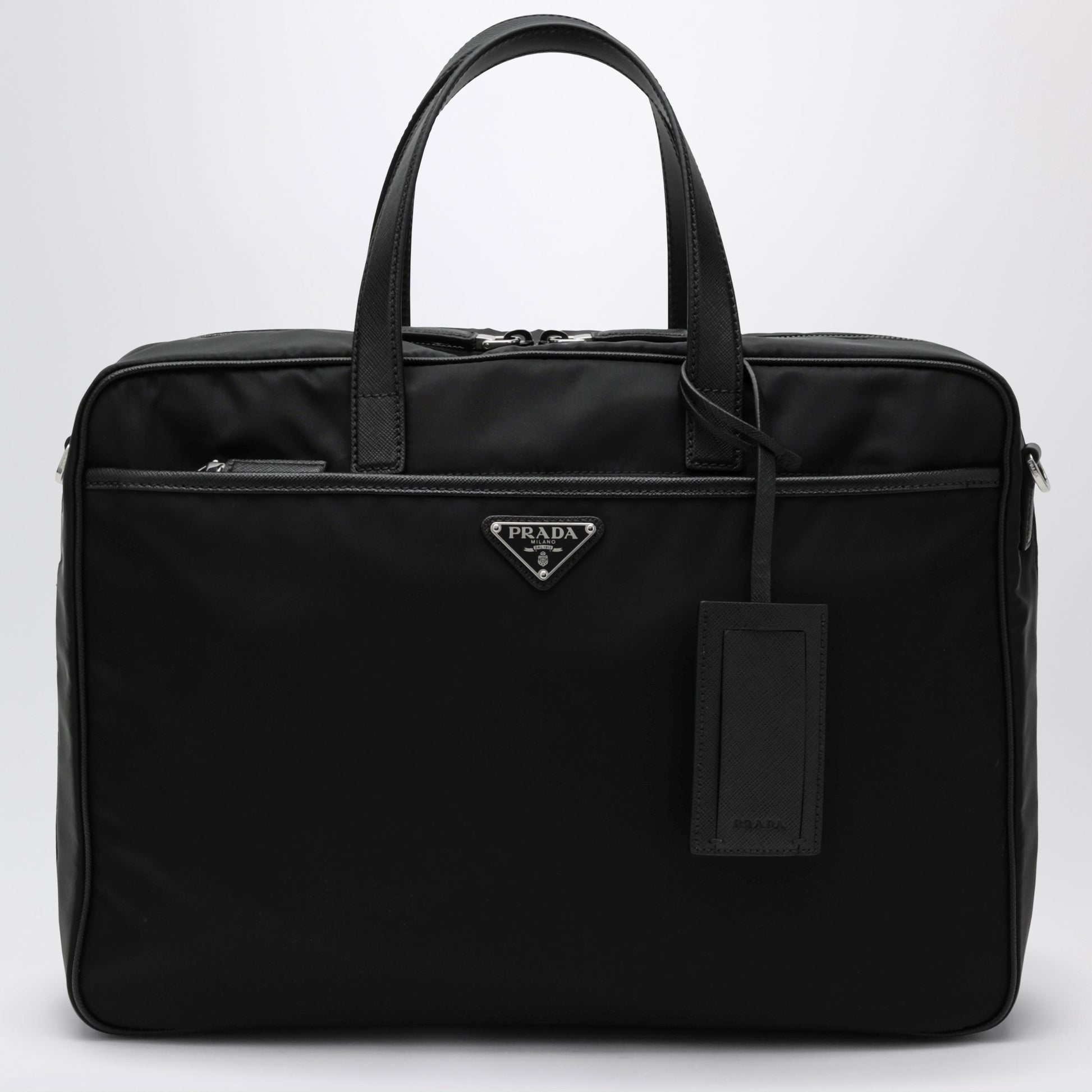 Prada Black Re-Nylon And Saffiano Work Bag Men PRADA