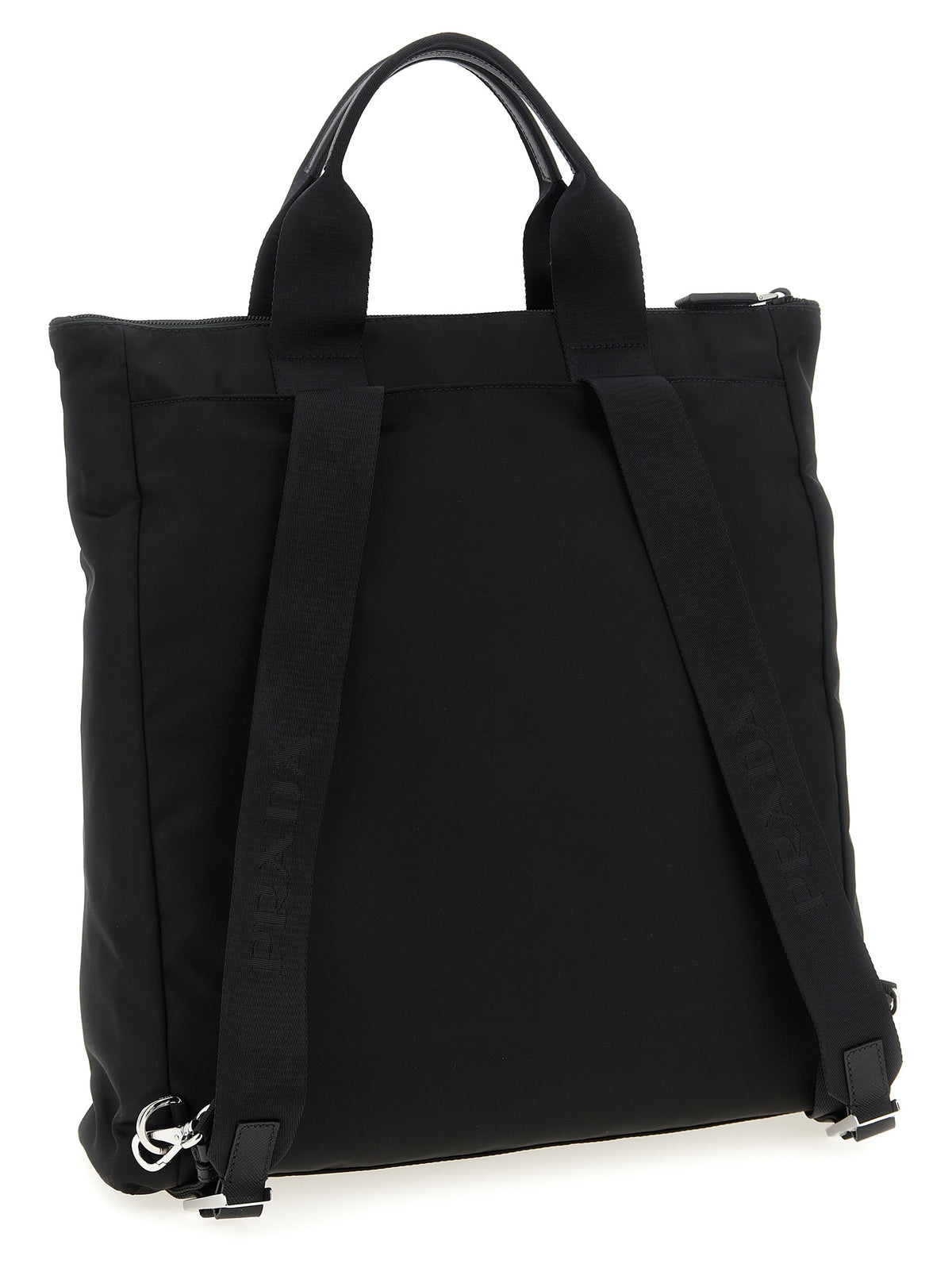 Prada Men Re-Nylon And Saffiano Backpack Shopping Bag PRADA