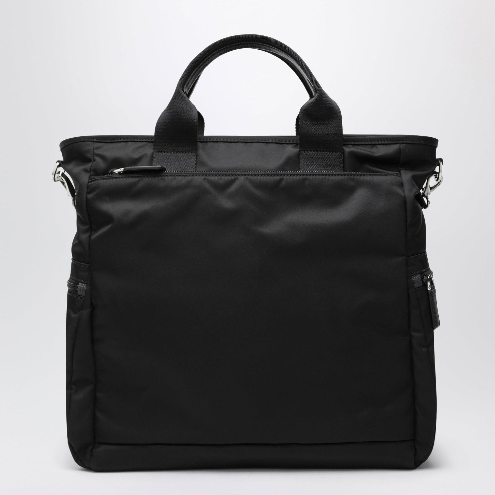 Prada Black Re-Nylon And Saffiano Shopping Bag Men PRADA