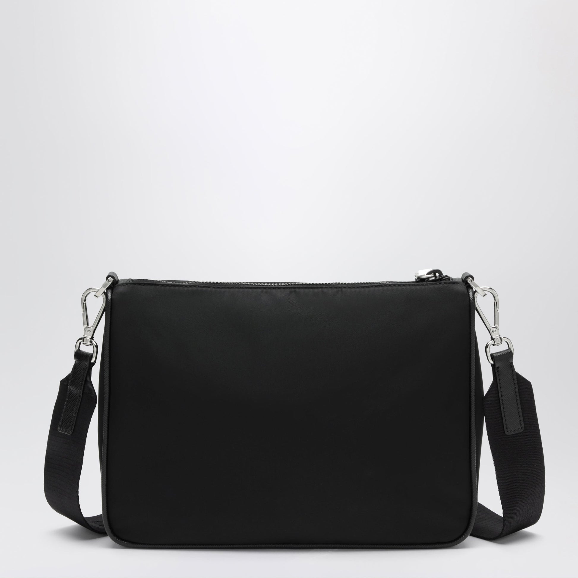 Prada Black Cross-Body Bag In Re-Nylon And Saffiano Leather Men PRADA