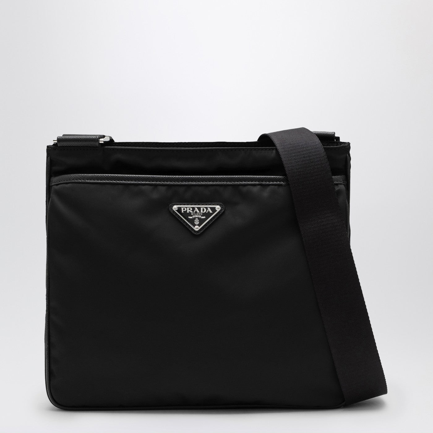 Prada Black Re-Nylon Messenger Bag Men PRADA