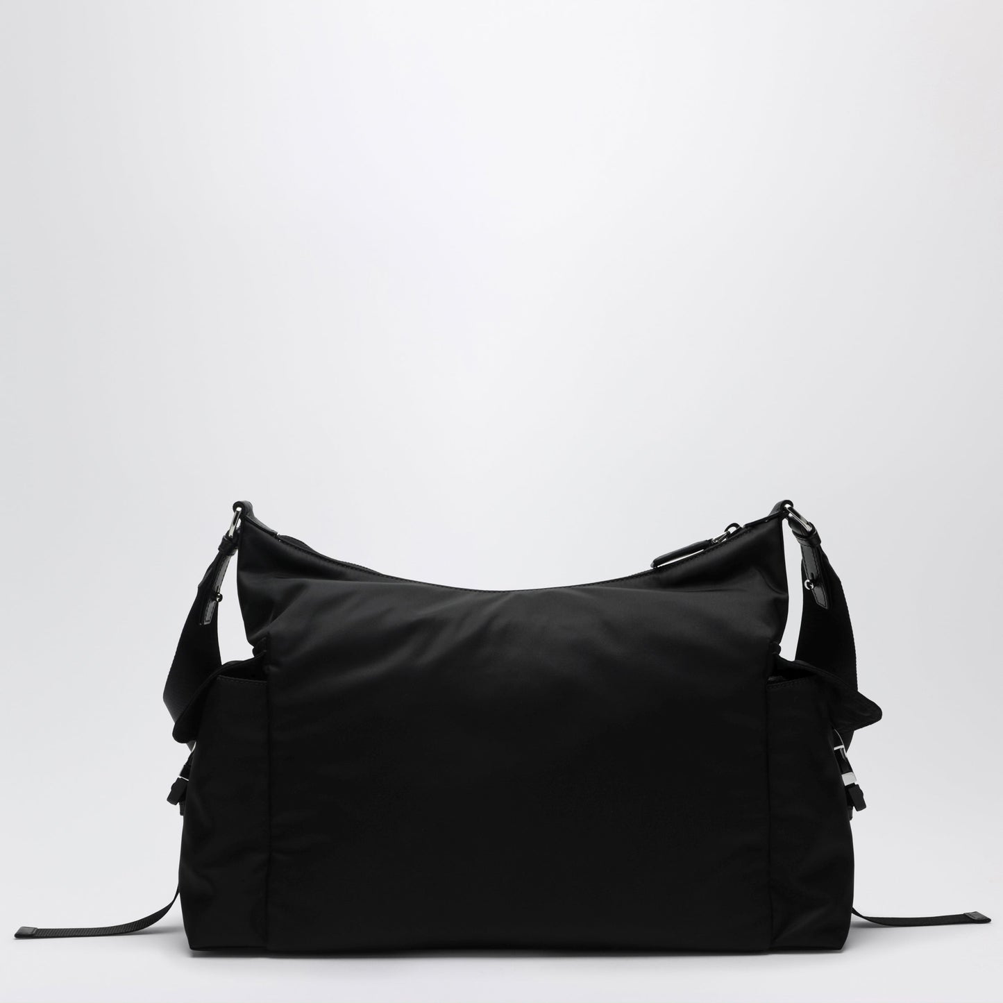 Prada Black Prada Explore Bag In Re-Nylon And Leather By Prada Men PRADA