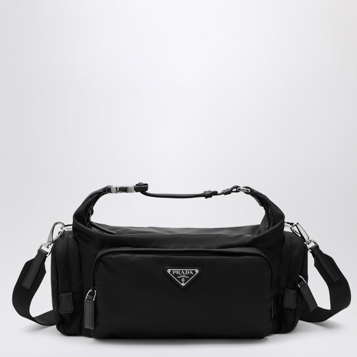 Prada Black Re-Nylon And Saffiano Shoulder Bag Men PRADA