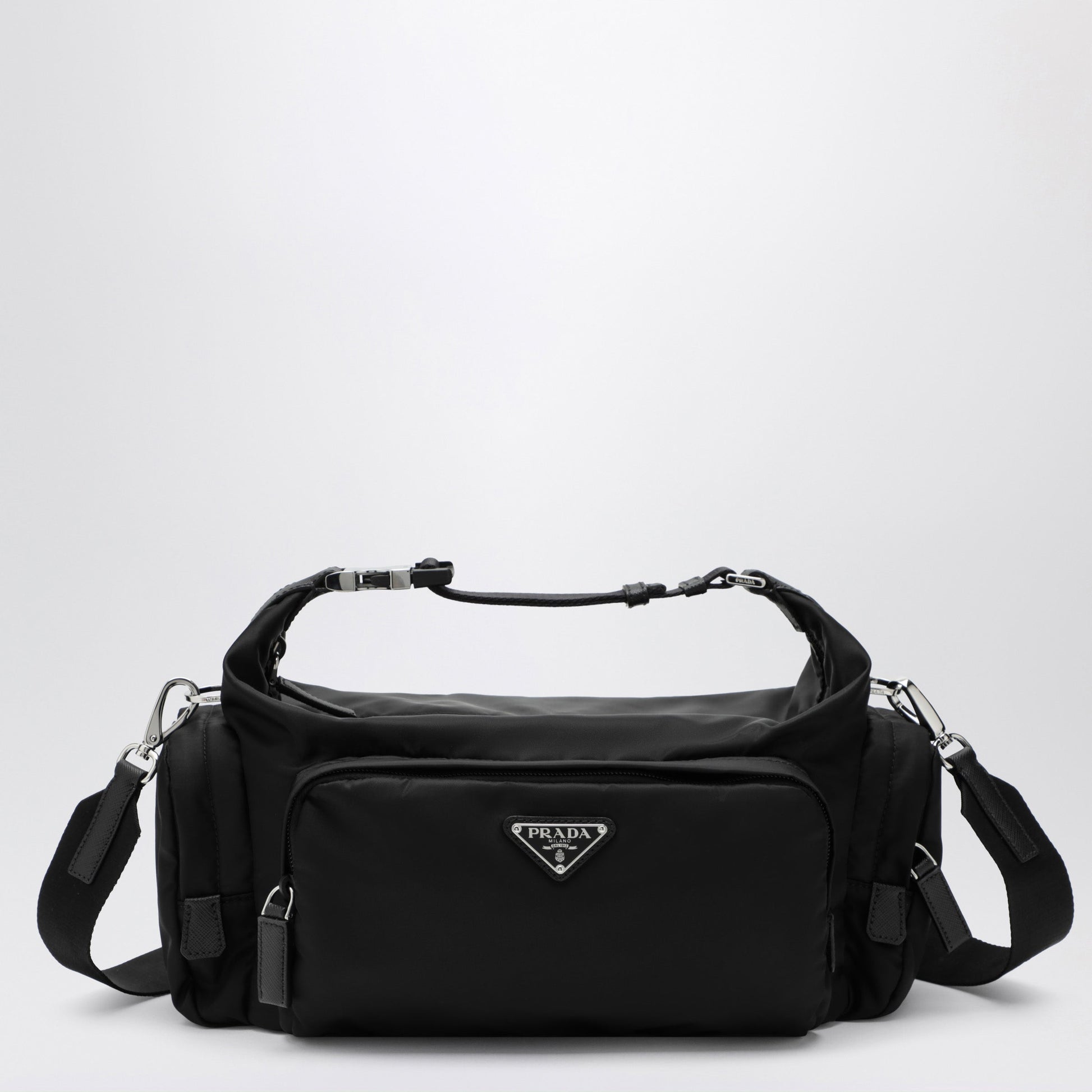 Prada Black Re-Nylon And Saffiano Shoulder Bag Men PRADA