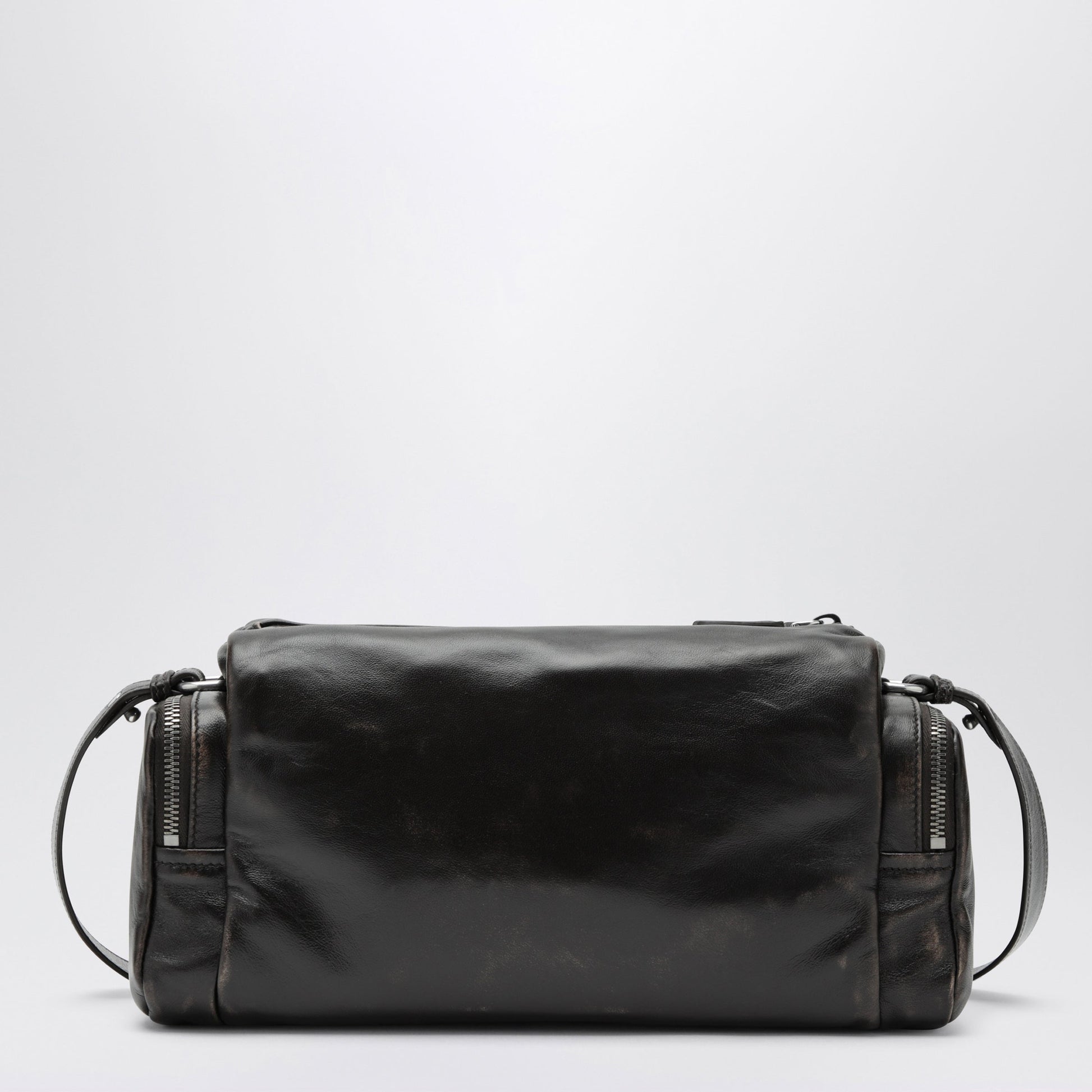 Prada Dark Brown Aged-Effect Nappa Crossbody Bag Men PRADA