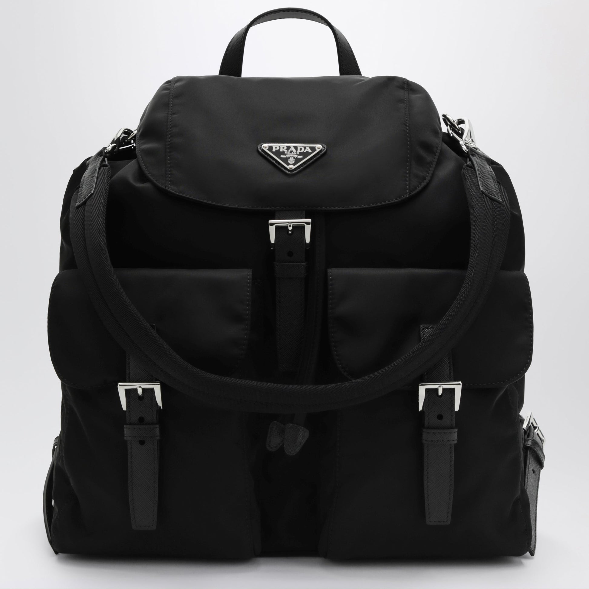 Prada Large Black Re-Nylon Backpack Men PRADA