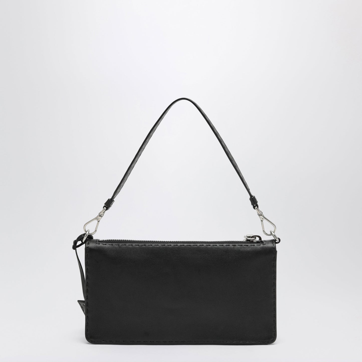 Prada Black Aged Leather Pouch Men PRADA