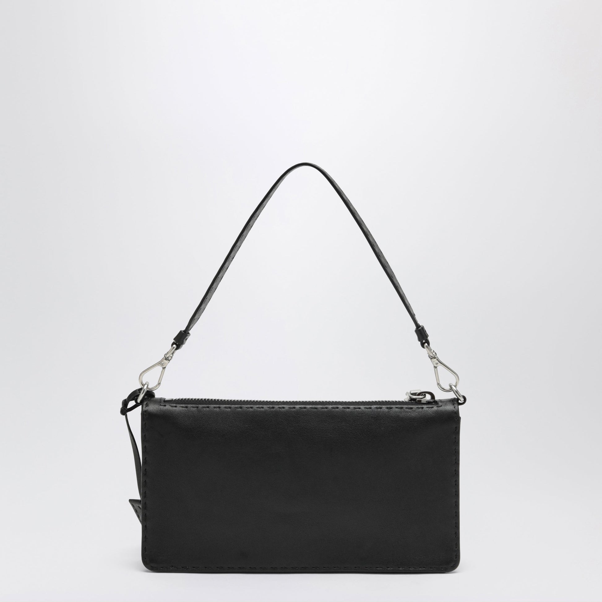 Prada Black Aged Leather Pouch Men PRADA