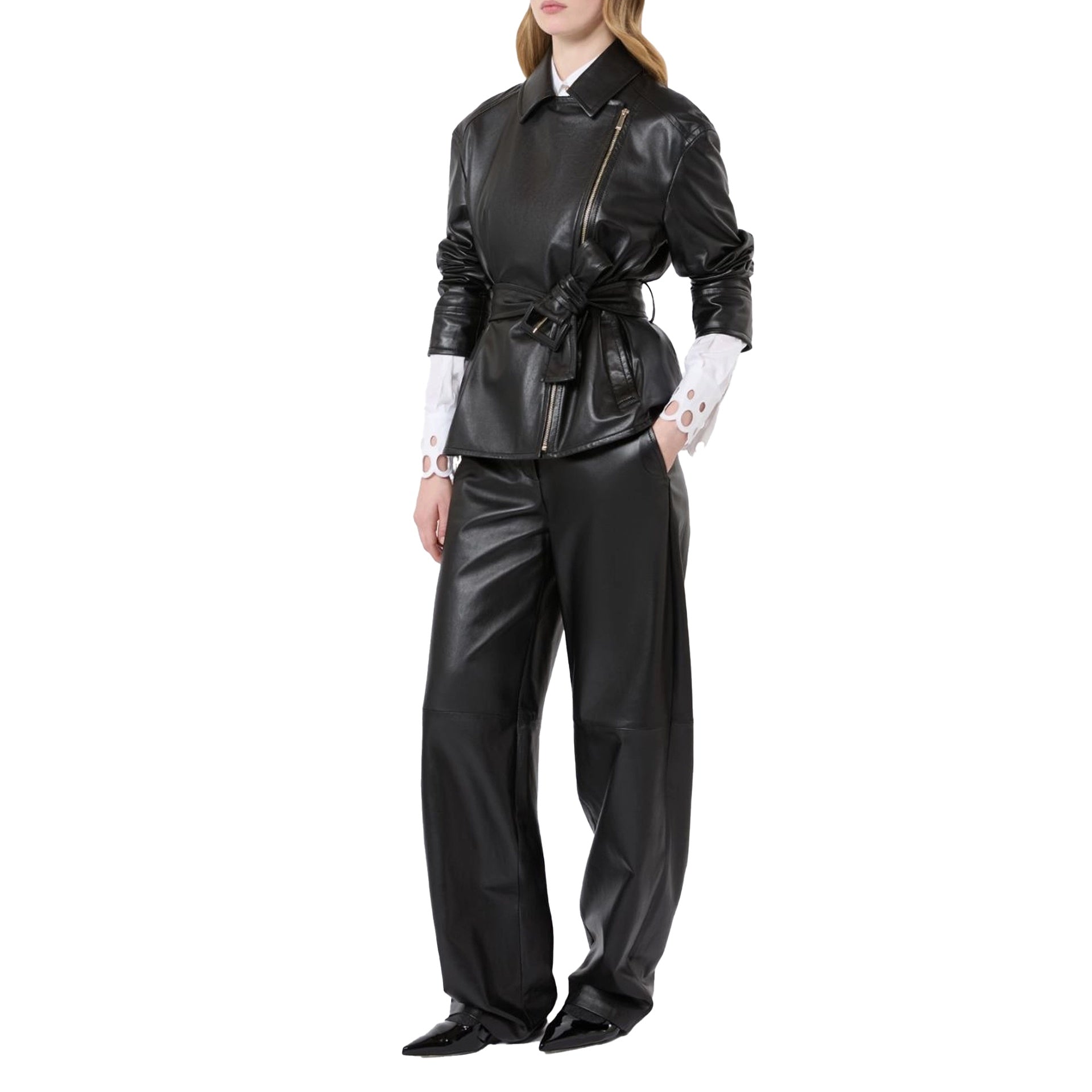 Max Mara Nappa Leather Giusto Jacket Women MAX MARA STUDIO