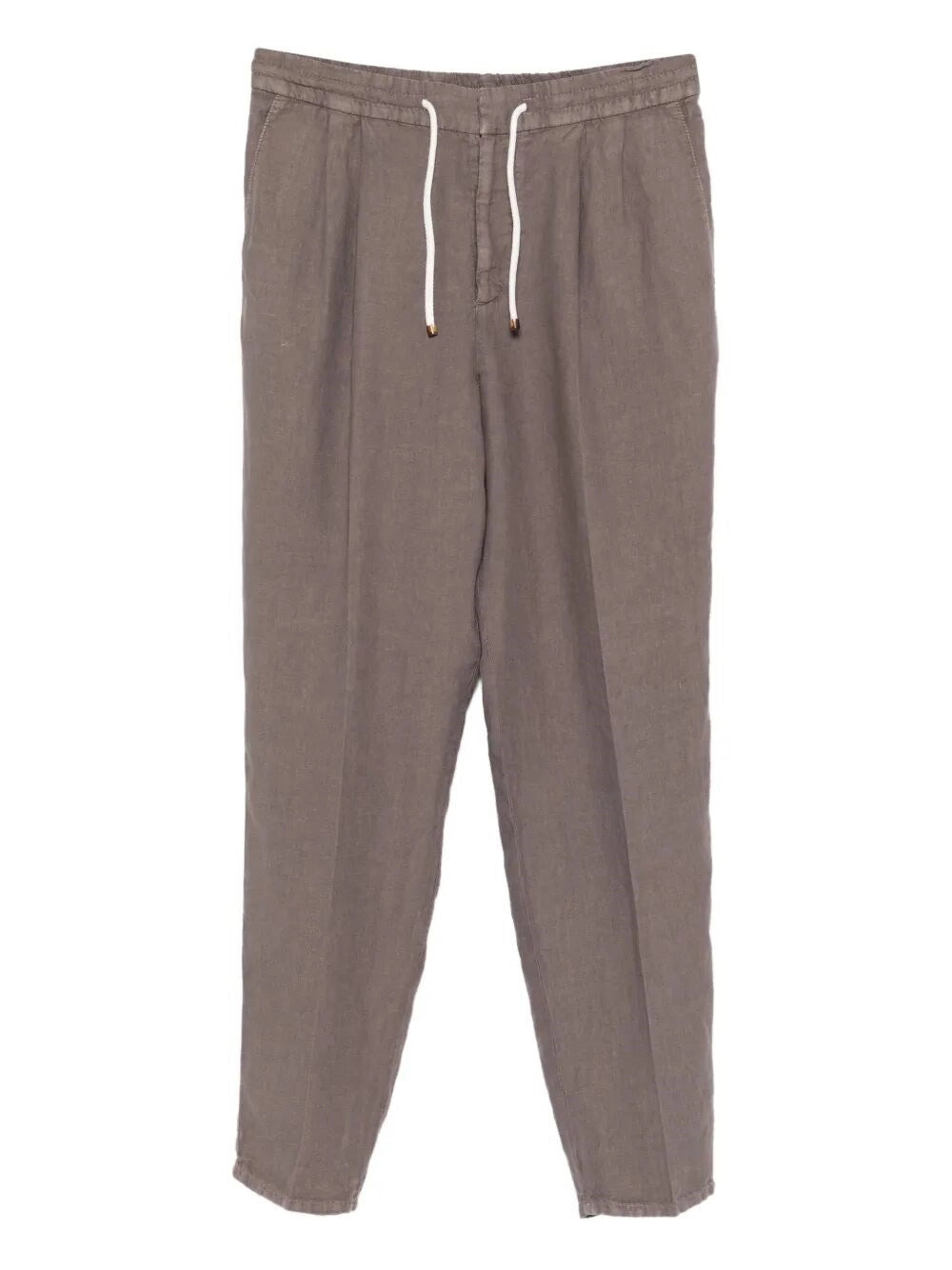 Brunello Cucinelli Men Garment-Dyed Pants With Drawstring And Double Pleats BRUNELLO CUCINELLI