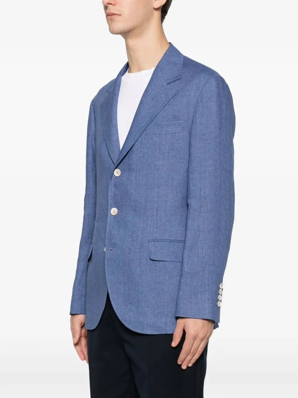 Brunello Cucinelli Men Linen Deconstructed Blazer BRUNELLO CUCINELLI