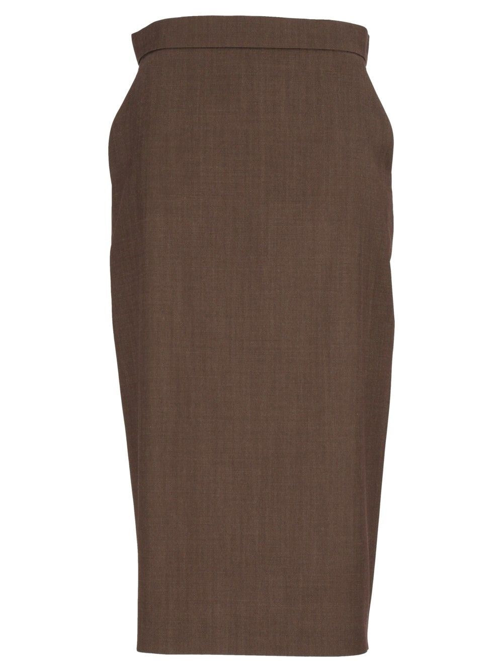 Max Mara Women Wool Gabardine Pencil Skirt MAX MARA