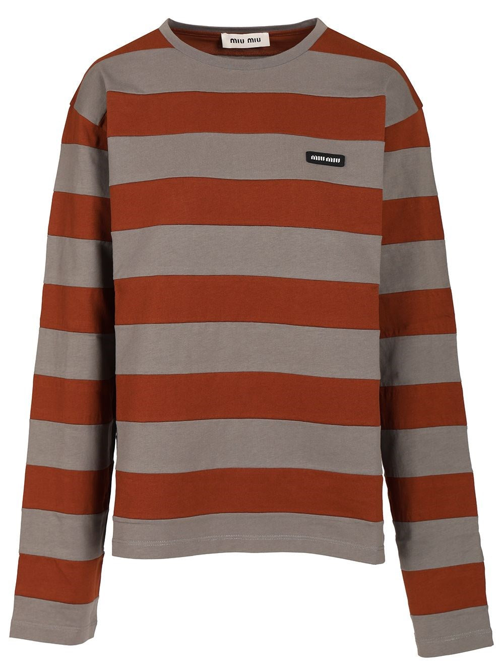 Miu Miu Women Striped T-Shirt MIU MIU