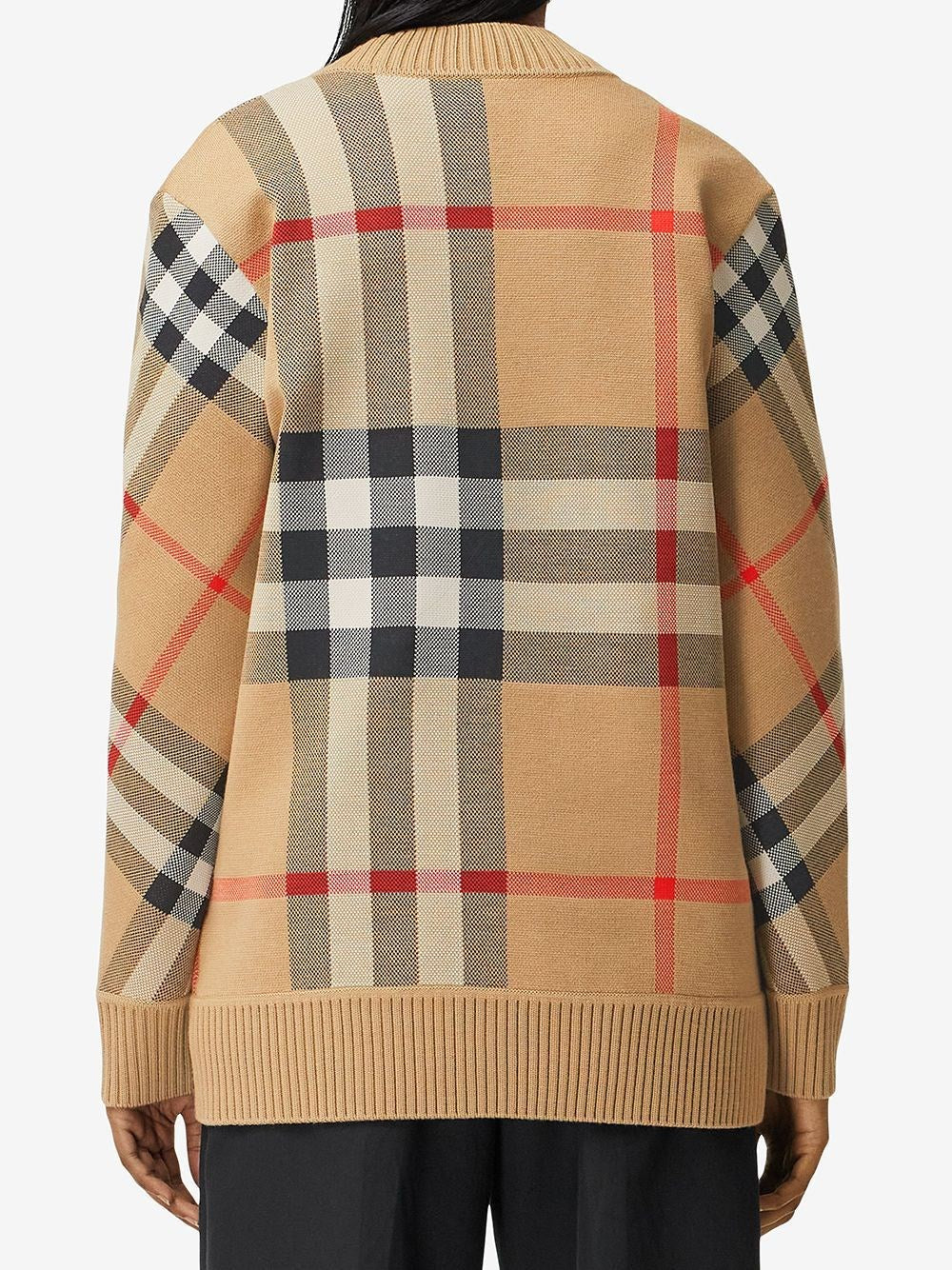Burberry Women Check Wool Blend Cardigan BURBERRY