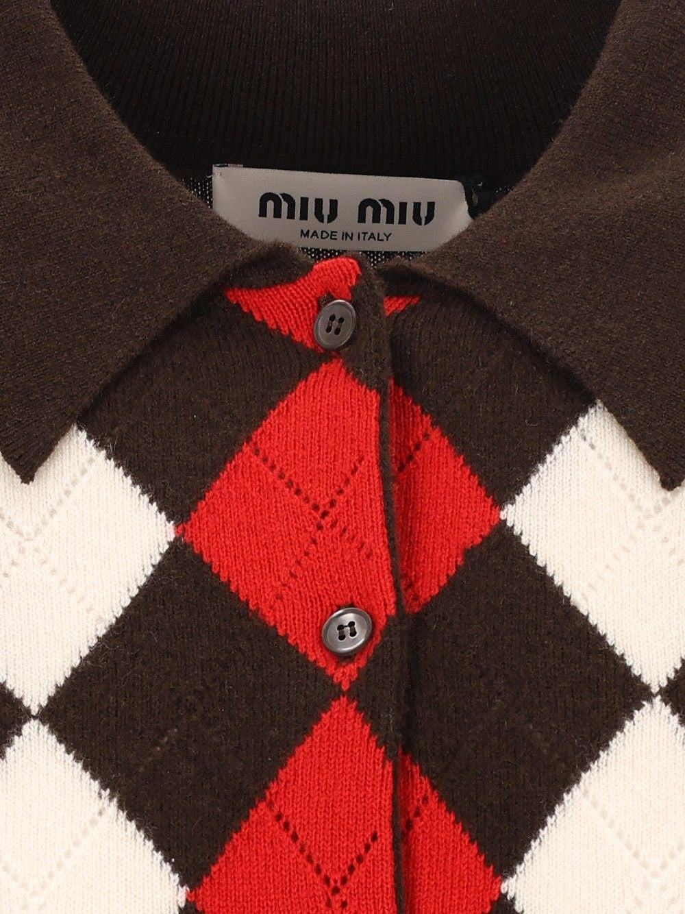 Miu Miu Women Argyle Cardigan MIU MIU