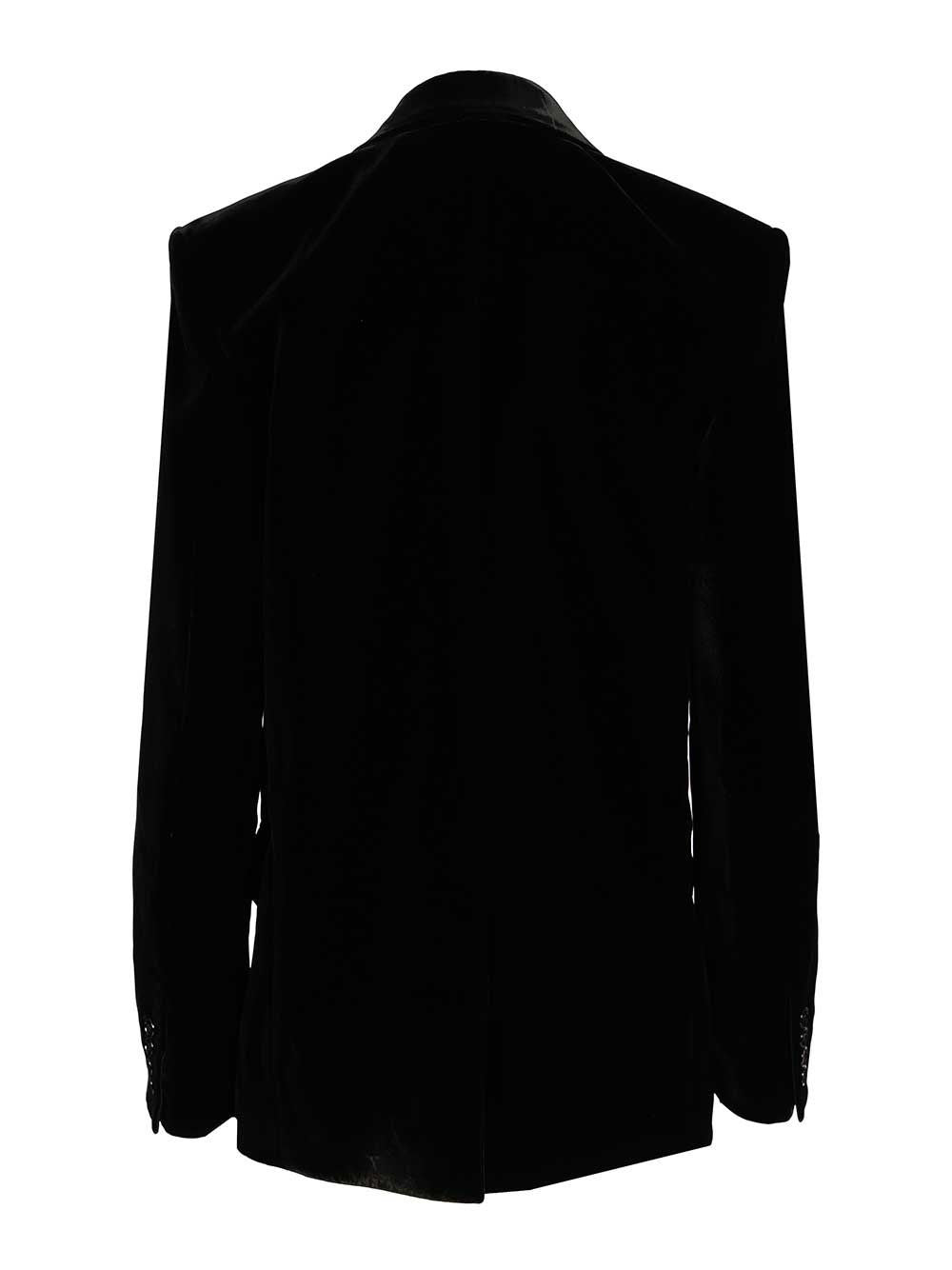 Saint Laurent Women Cassandre Double-Breasted Jacket SAINT LAURENT
