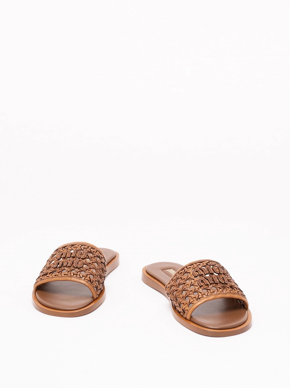 Miu Miu Women Woven Slide Sandals MIU MIU