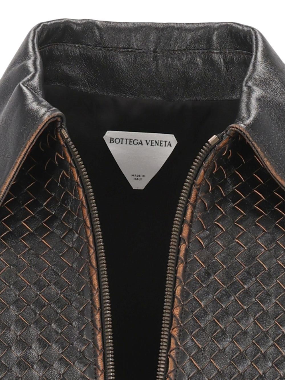 Bottega Veneta Men Intrecciato Leather Jacket BOTTEGA VENETA