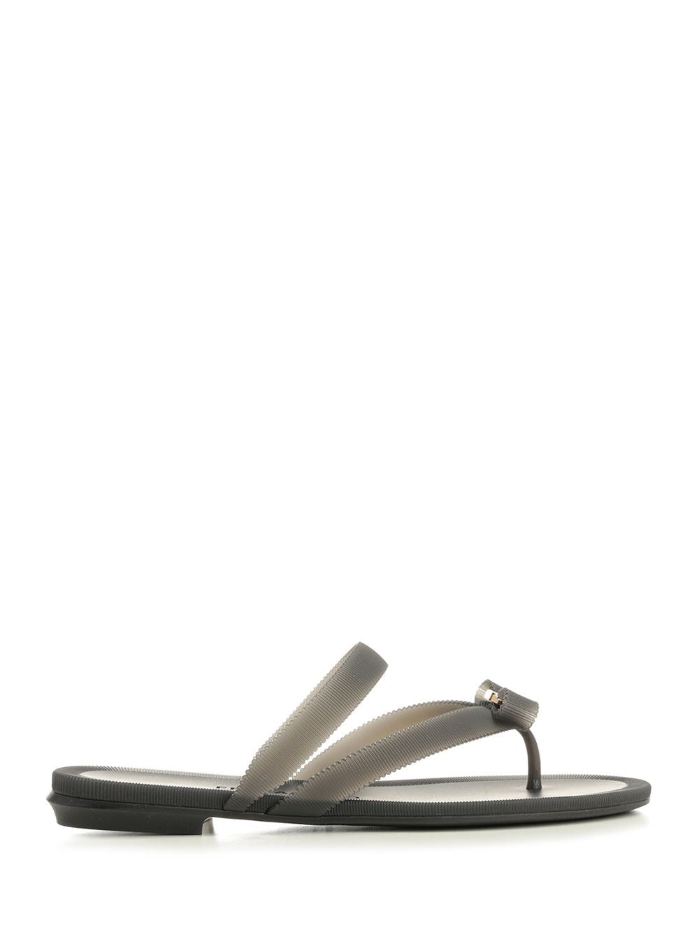 Ferragamo Women Vara Flip-Flops With Jelly Bow FERRAGAMO